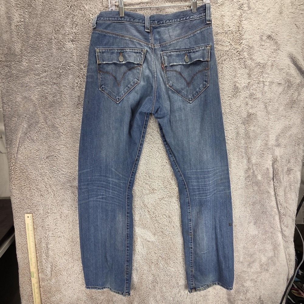 Vintage Levis Engineered Jeans Mens Blue Twisted Flap Pockets Button Fits 32x32
